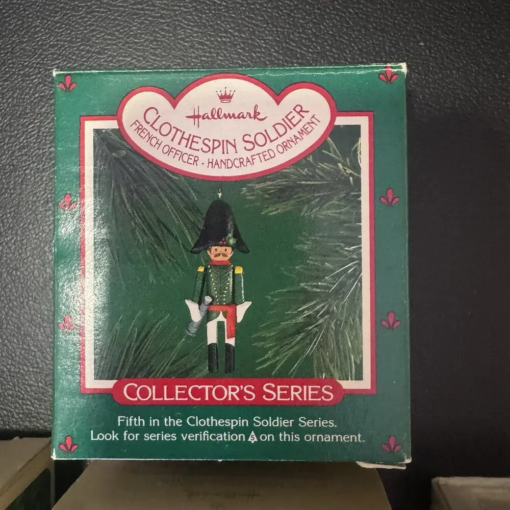 VTG 4 Clothespin Soldiers Christmas Hallmark Collector's Ornaments